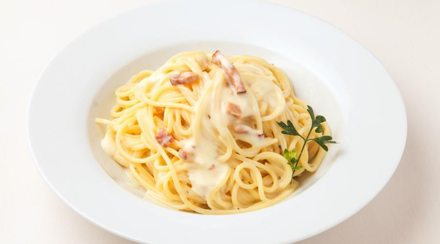 Zu sehen ist das Beitragsbild zum Rezept mit dem Titel: Spaghetti Carbonara